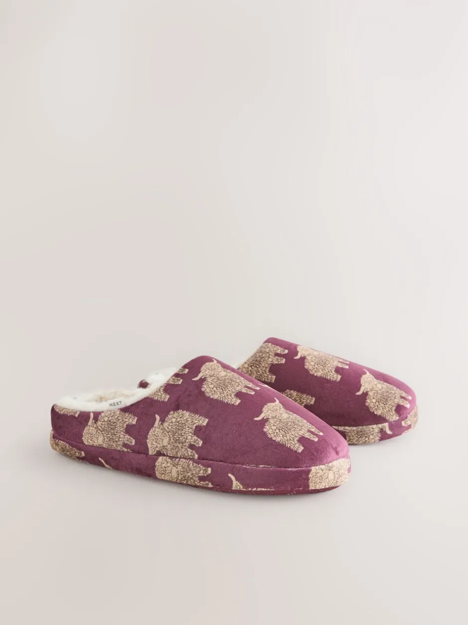 Pantoffels|Alle Nacht- En Loungekleding|Next Bourgondische Hamish The Highland Cow - Pantoffels