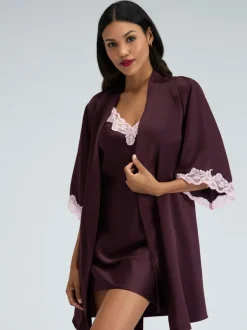 Badjassen*Boux Avenue Amelia Satin Short Robe