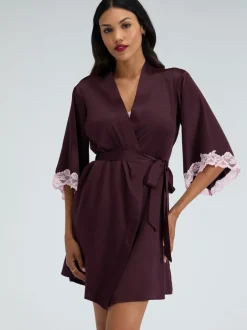 Badjassen*Boux Avenue Amelia Satin Short Robe