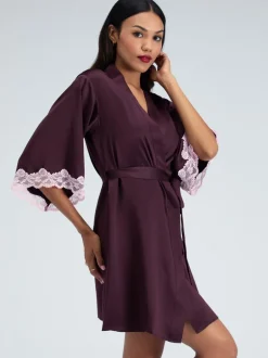 Badjassen*Boux Avenue Amelia Satin Short Robe