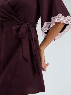 Badjassen*Boux Avenue Amelia Satin Short Robe