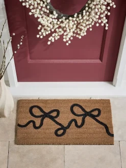 Deurmatten|Vloerkleden En Lopers*Next Braided Bow Coir Doormat Zwart