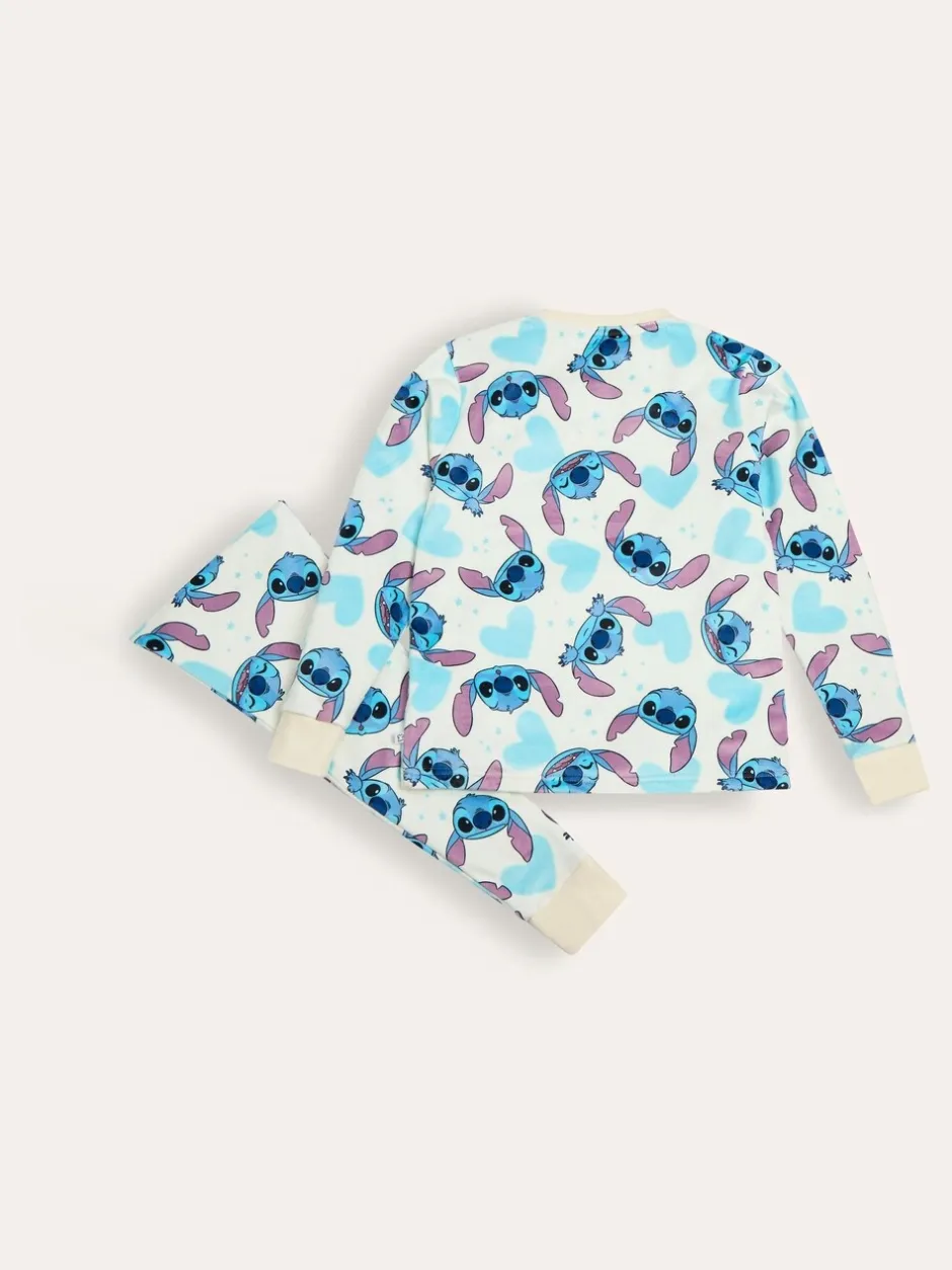 Nachtkleding En Pyjama's|Pyjama's|Brand Threads Girls Disney Stitch Divine Fleece Pyjamas Set