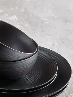 Tafelgerei|Eetservies En Pastaschalen|Next Bronx - 12-delige dinerset Zwart