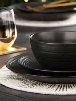 Tafelgerei|Eetservies En Pastaschalen|Next Bronx - 12-delige dinerset Zwart