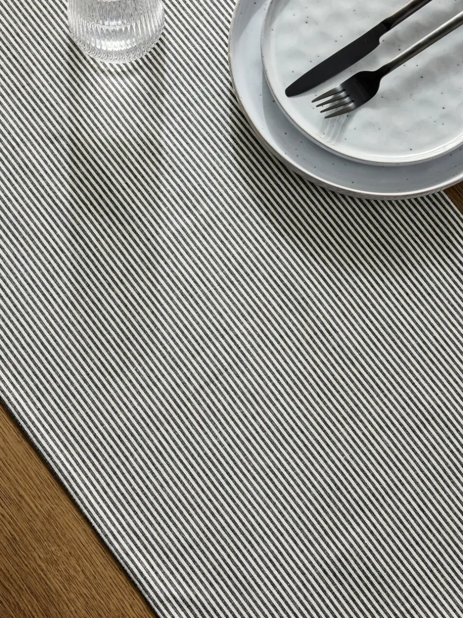 Tafellinnen En Placemats *Next Bronx keukentafelloper Zwart/wit