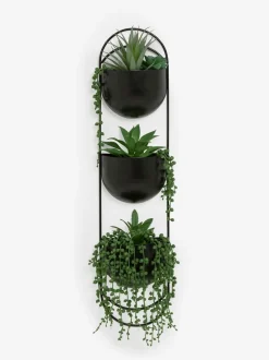 Kunstbloemen|Next Bronx plantenpottenwandrek met kunstplanten