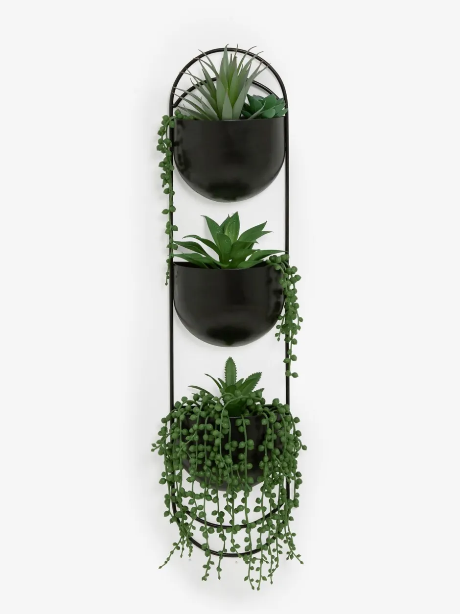 Kunstbloemen|Next Bronx plantenpottenwandrek met kunstplanten