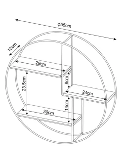 Opslag En Organisatie|Thuiskantoor*Next Bronx Round Wall Shelf