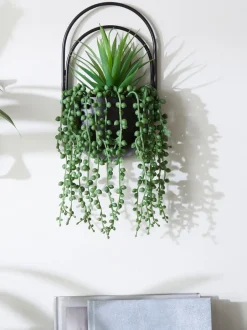 Kunstbloemen|Next Bronx wandplaquette met kunstplanten