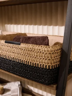 Thuiskantoor*Next Bronx Woven Basket Storage Shelf Unit