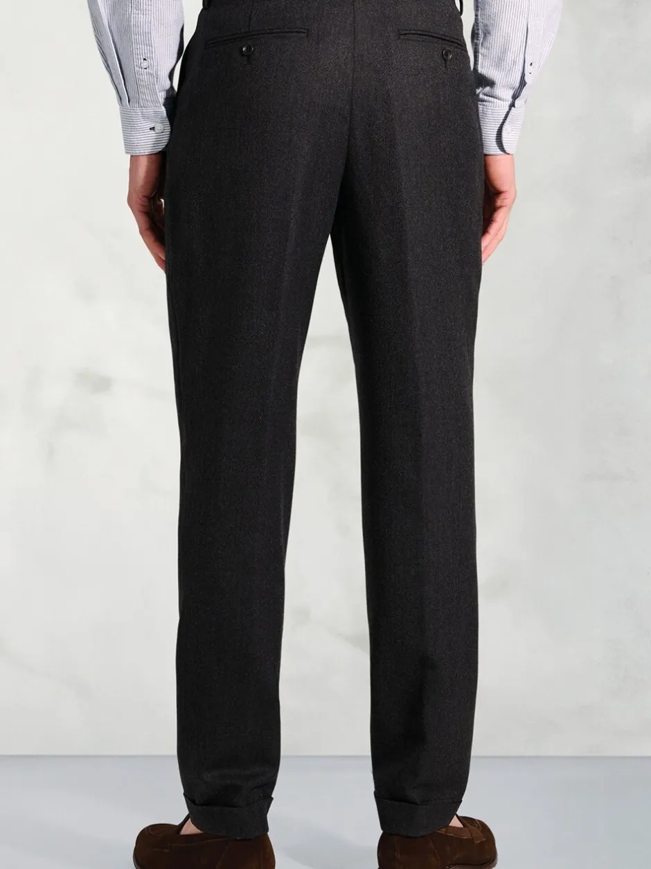 Formele Broek*Brook Taverner Single Pleat Turn-Up Wool Trousers