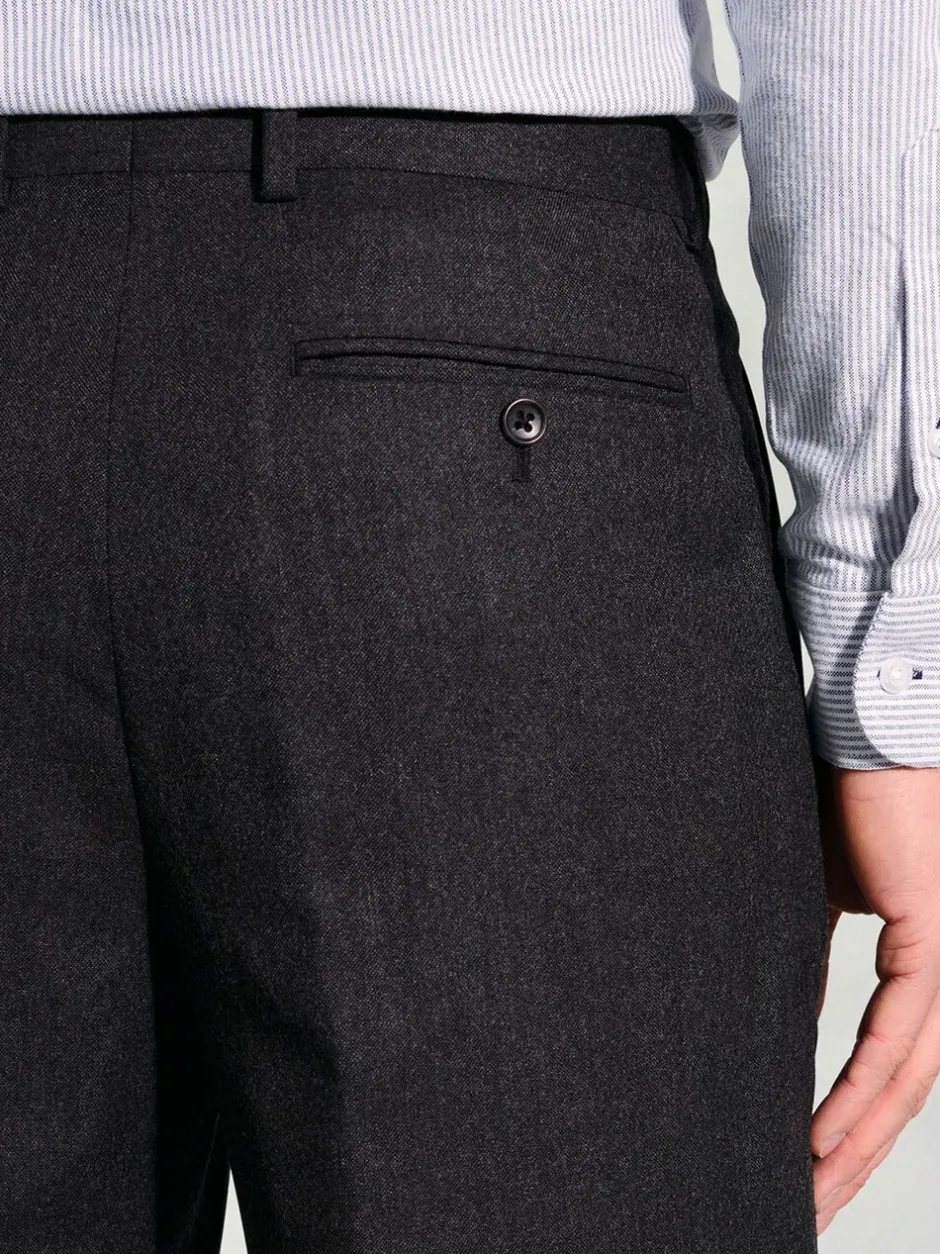 Formele Broek*Brook Taverner Single Pleat Turn-Up Wool Trousers