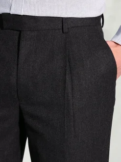 Formele Broek*Brook Taverner Single Pleat Turn-Up Wool Trousers