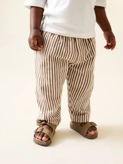 Jeans En Joggingbroeken|Next Brown & Ecru Stripe - Lightweight Joggers (3mths-7yrs)