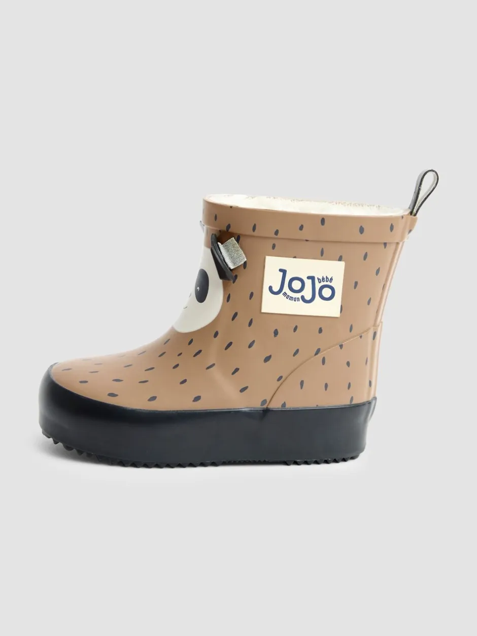 Laarzen|Laarzen*Jojo Maman Bébé - Short Cosy Lined Wellie Boot Brown Panda