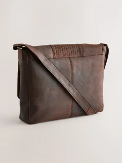 Tassen*Next Bruin - 100% Leather Messenger Bag