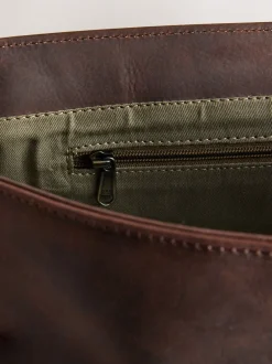 Tassen*Next Bruin - 100% Leather Messenger Bag