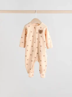 Babypakjes En Babypyjama's*Next Bruin - 4 Pack Baby-pyjama's met tweewegrits (0mnd -2jr)
