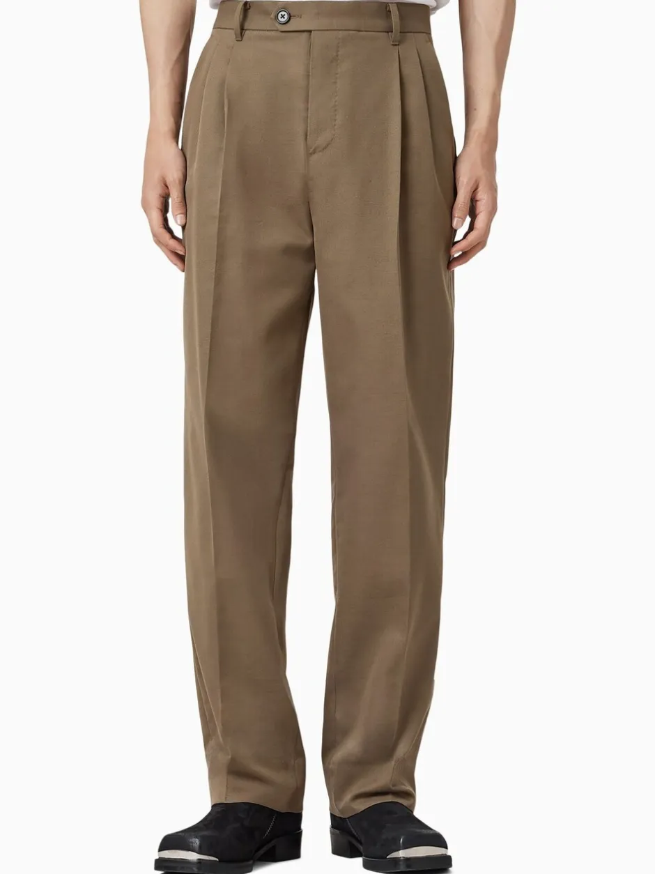 Formele Broek|All Saints - AllSaints Tallis Straight Trousers Bruin