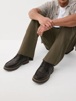 Schoenen*Next Bruin - Apron Leather Shoes