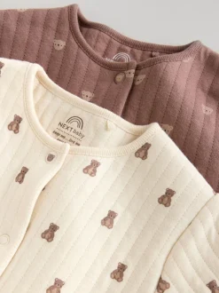 Babypakjes En Babypyjama's|Next Bruin - Baby gewatteerde berenpyjama's 2 set
