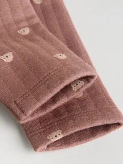 Babypakjes En Babypyjama's|Next Bruin - Baby gewatteerde berenpyjama's 2 set