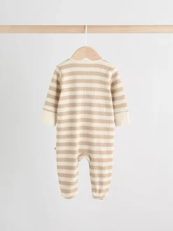 Multipacks|Babypakjes En Babypyjama's|Next Bruin - Bear Print baby slaappakjes met tweezijdige rits 4 -pack (0mnd -2jaar)
