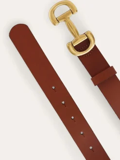 Ceintuurs*Boden - - Snaffle leren riem met rand Bruin