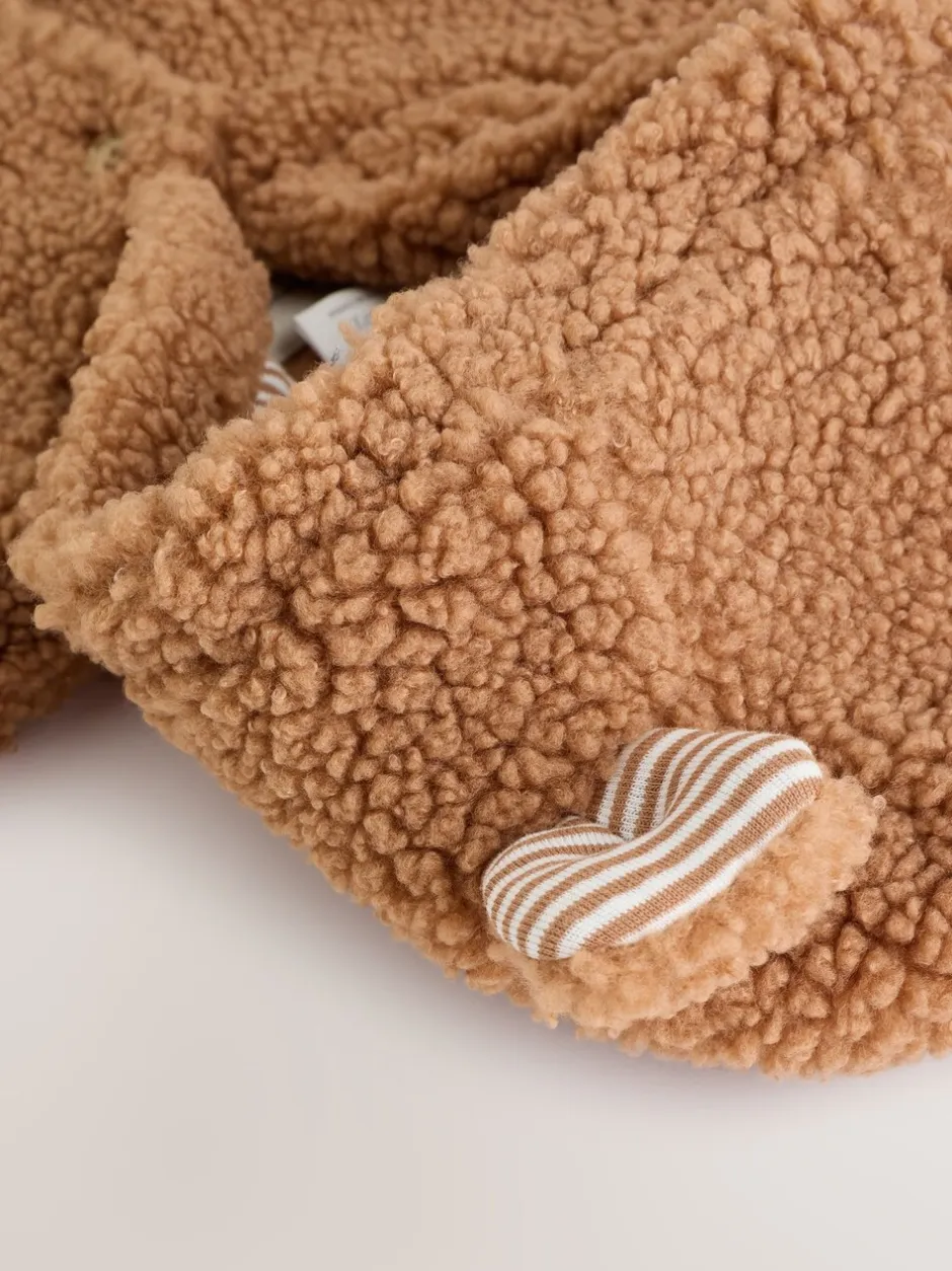 Jassen, Jacks En Kinderwagenpakjes|Jassen En Jacks*Next Bruin - Borg Baby Pramsuit Met capuchon