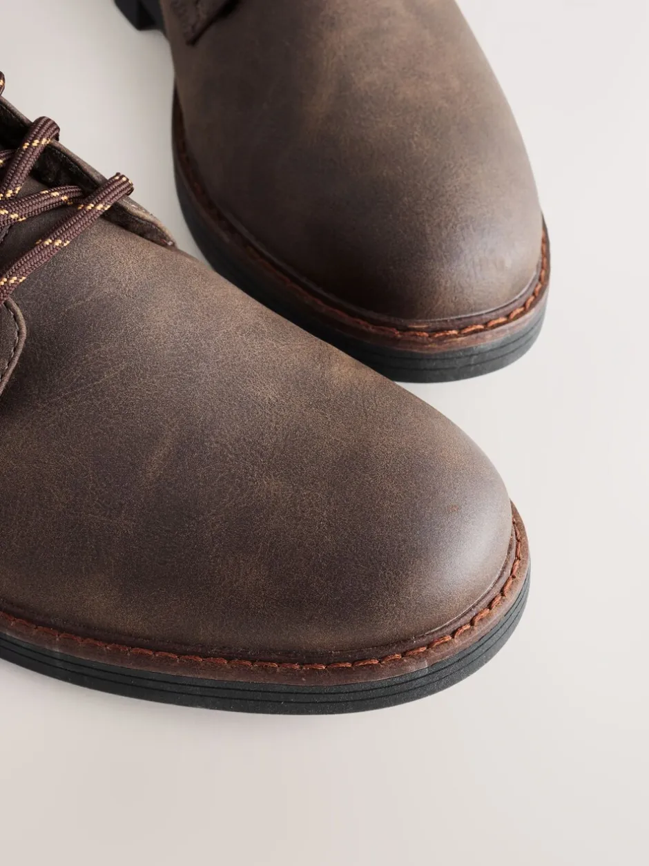 Boots*Next - Borg gevoerde laarzen met koordafwerking Bruin