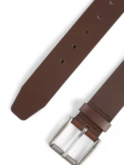 Riemen En Bretels|BOSS - Joris Leren Riem Bruin
