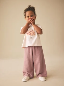 Broeken En Leggings*Next - Broek met wijde pijpen (3mnd -7jr) Bruin
