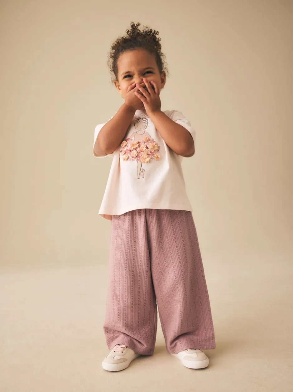 Broeken En Leggings*Next - Broek met wijde pijpen (3mnd -7jr) Bruin
