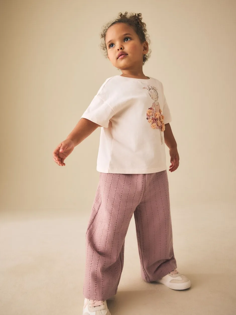 Broeken En Leggings*Next - Broek met wijde pijpen (3mnd -7jr) Bruin