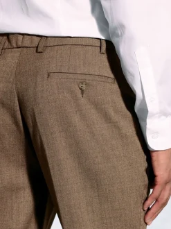 Formele Broek*Brook Taverner Bruin - Flannel Trousers