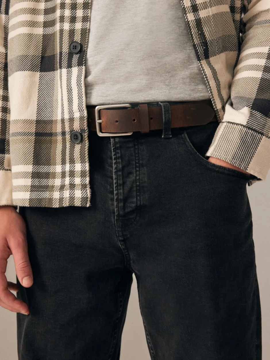 Riemen En Bretels*Next - Burnished Leather Belt Bruin