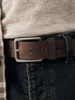 Riemen En Bretels*Next - Burnished Leather Belt Bruin