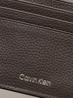 Portemonnees*Calvin Klein - Foil Embossed Logo Card Holder Bruin
