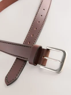 Riemen En Bretels|Next - Casual leren riem Bruin