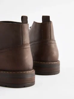 Boots|Next - Chukka-laarzen van gewaxt leer Bruin