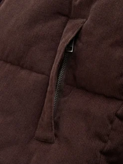 Jassen En Jacks|Next Bruin - Corduroy gewatteerde bodywarmer