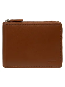 Portemonnees|Cultured London - 'James' Leather Wallet Bruin