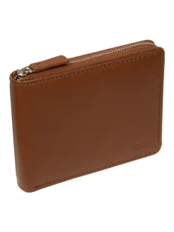 Portemonnees|Cultured London - 'James' Leather Wallet Bruin