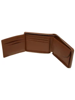 Portemonnees|Cultured London - 'James' Leather Wallet Bruin
