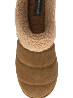Pantoffels|Dunlop - Suede Mule Slippers Bruin