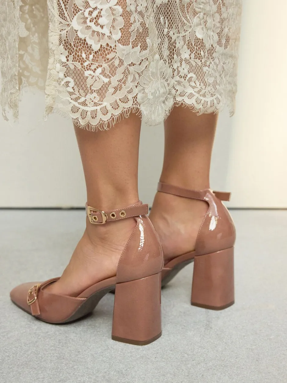 Schoenen Met Hakken|Next - Forever Comfort® Buckle Closed Toe Block Heels Bruin