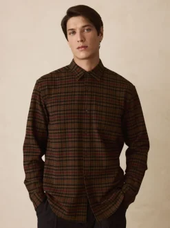 Shirts*Next Bruin - Geruit overhemd met lange mouwen