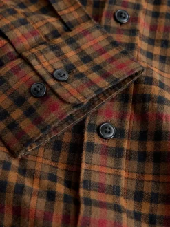 Shirts*Next Bruin - Geruit overhemd met lange mouwen