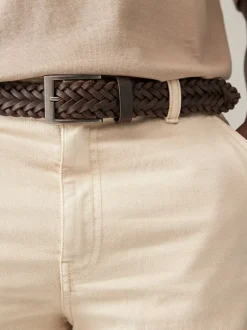 Riemen En Bretels*Next - Gevlochten leren riem Bruin